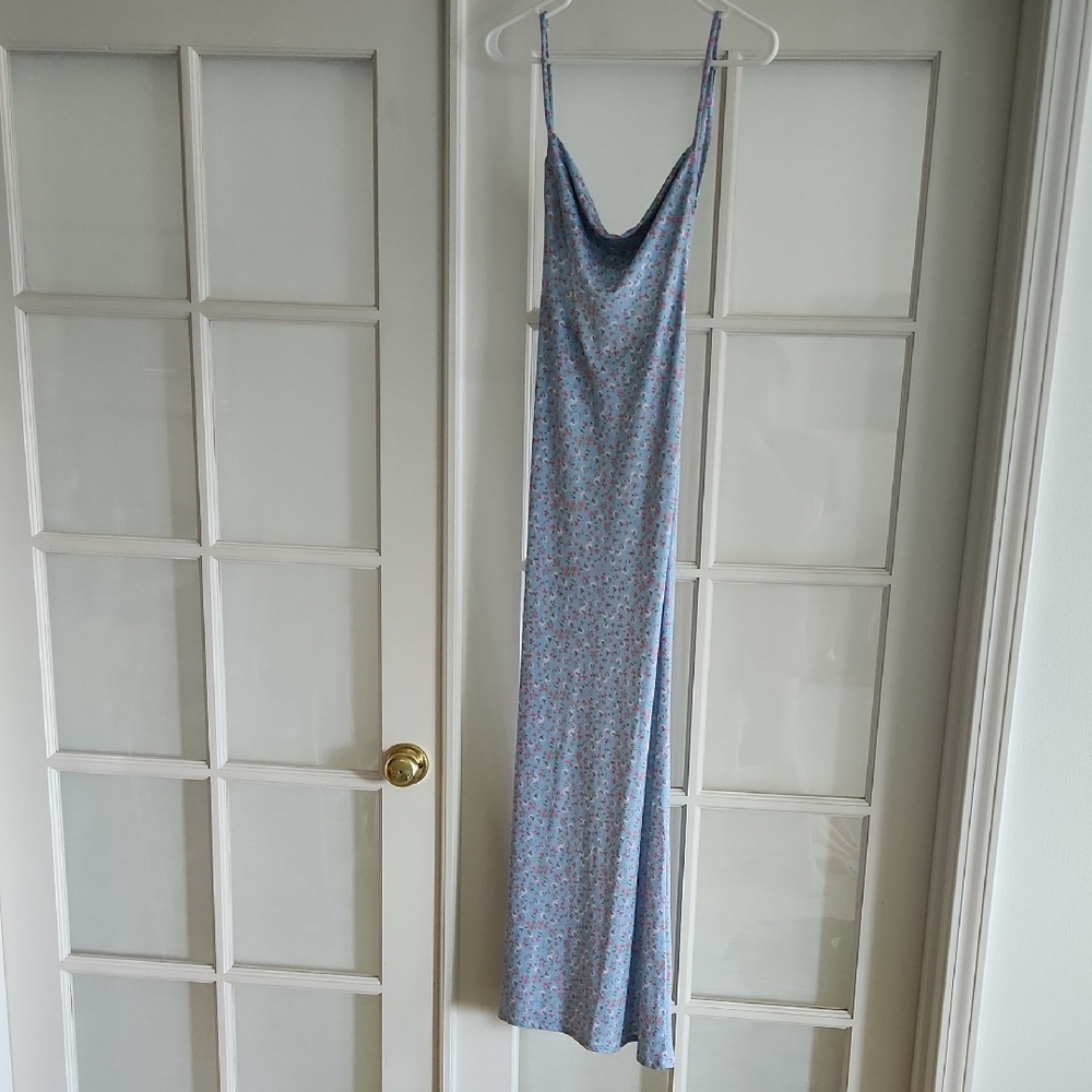 Floral Blue Maxi Dress